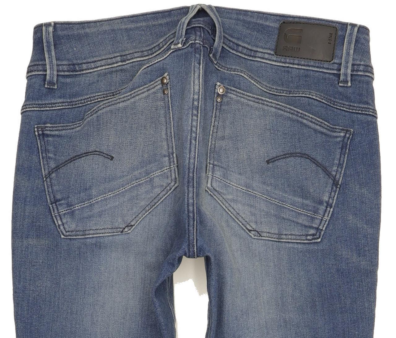 G-Star Lynn Mid Women Blue Skinny Slim Stretch Jeans W29 L30
