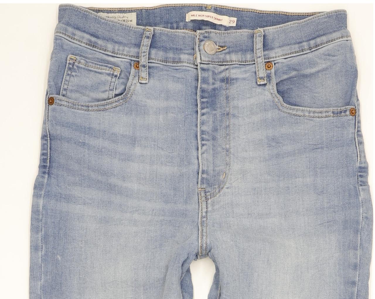 Levi's Mile Blue Skinny Slim Stretch Jeans High Waisted W29 L28