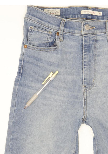 Levi's Mile Blue Skinny Slim Stretch Jeans High Waisted W29 L28