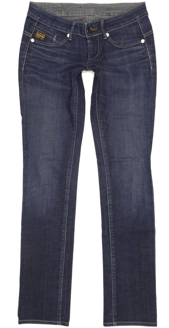 G-Star Midge Women Blue Straight Slim Stretch Jeans W28 L35