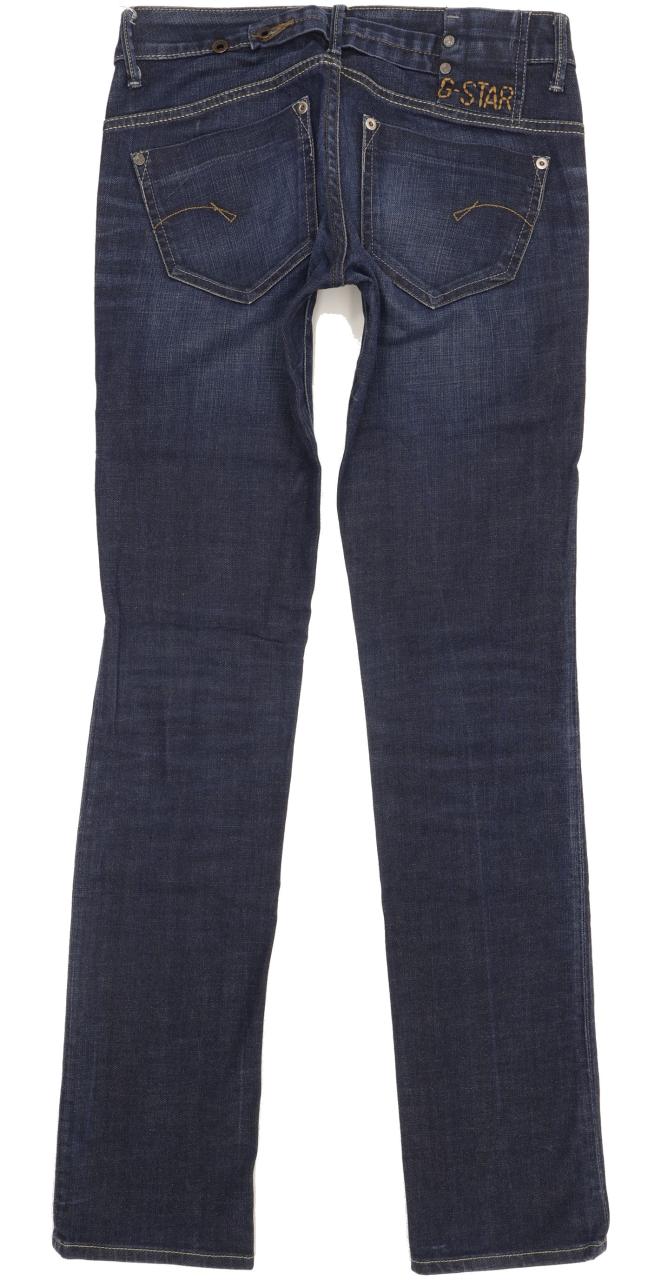 G-Star Midge Women Blue Straight Slim Stretch Jeans W28 L35