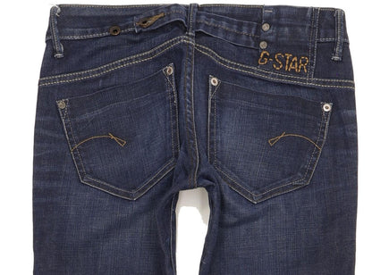 G-Star Midge Women Blue Straight Slim Stretch Jeans W28 L35