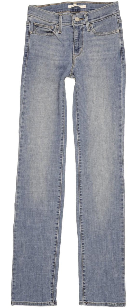 Levi's Slimming Women Blue Straight Slim Stretch Jeans W25 L34