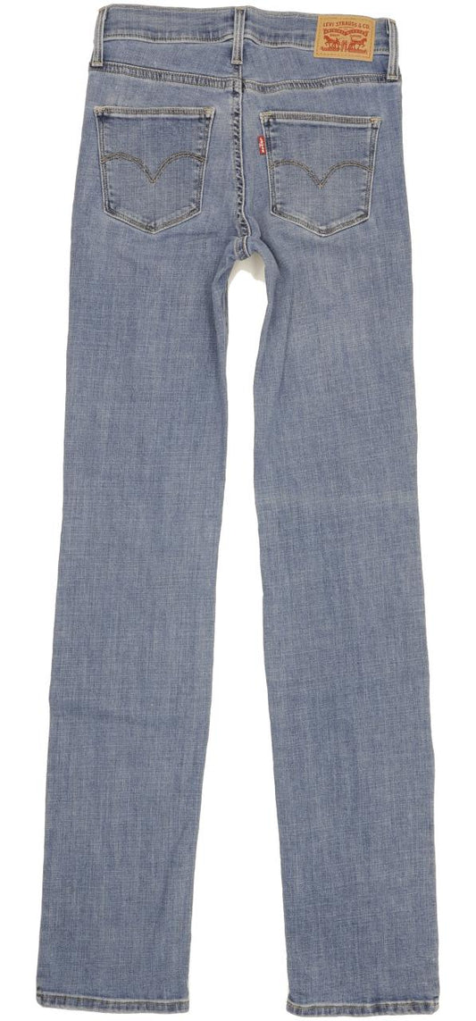 Levi's Slimming Women Blue Straight Slim Stretch Jeans W25 L34