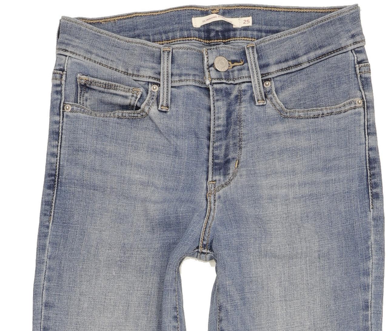 Levi's Slimming Women Blue Straight Slim Stretch Jeans W25 L34