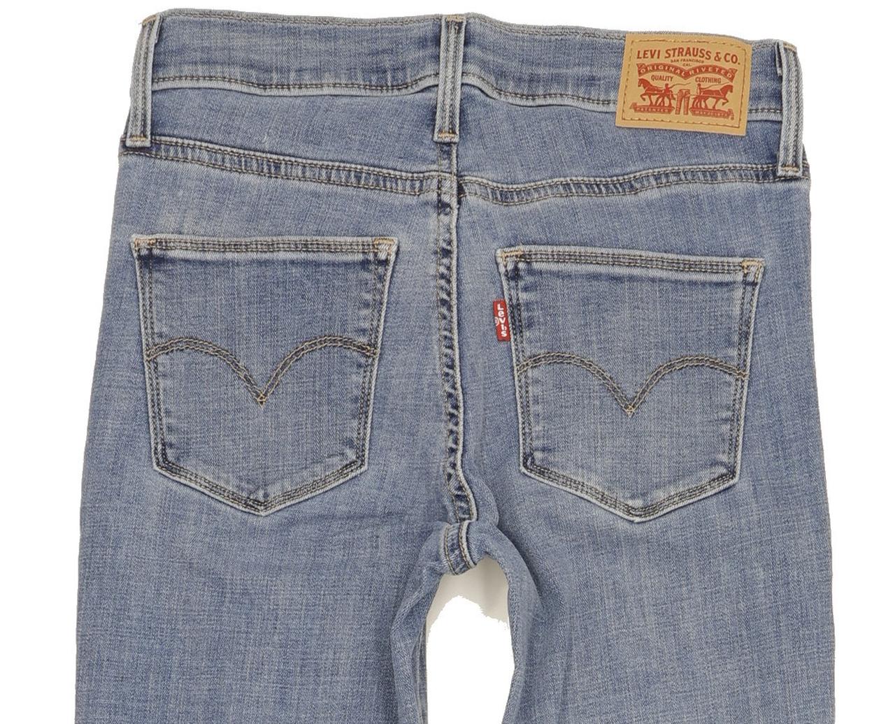 Levi's Slimming Women Blue Straight Slim Stretch Jeans W25 L34