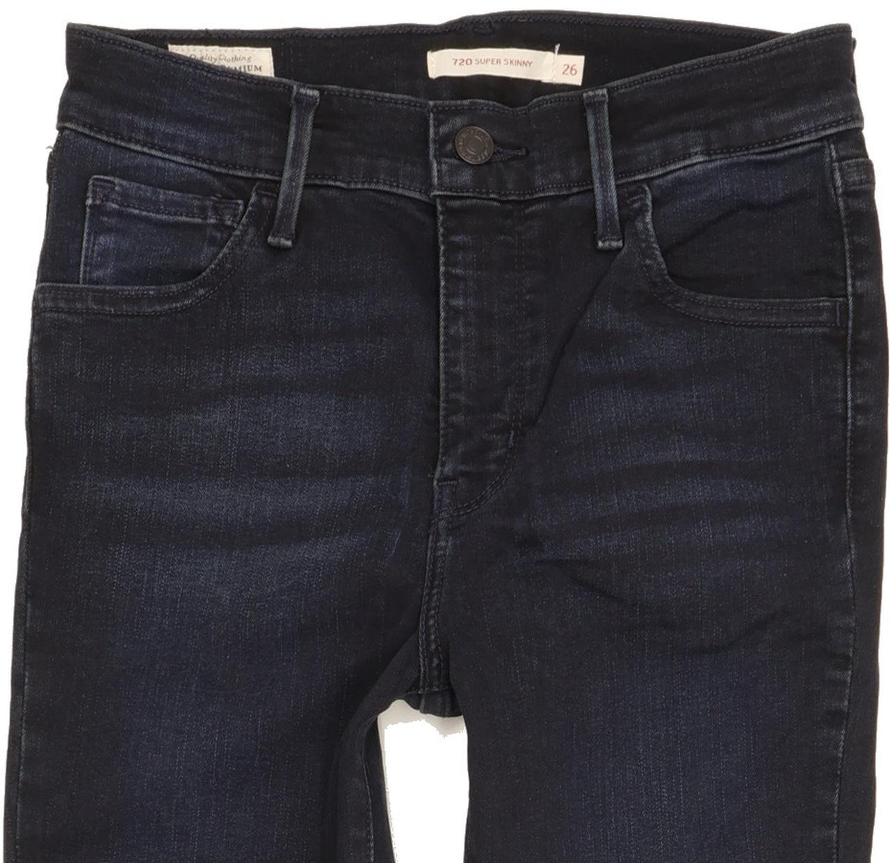 Levi's 720 Super Women Navy Skinny Slim Stretch Jeans W26 L30