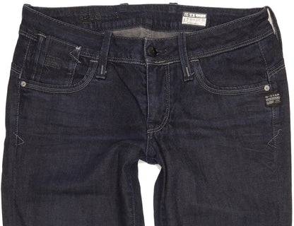 G-Star Elect Women Blue Straight Slim Stretch Jeans W30 L31