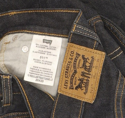 Levi's 511 Kids Blue Straight Slim Stretch Jeans W25 L26