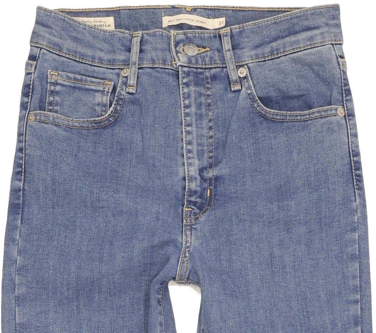 Levi's Mile Blue Skinny Slim Stretch Jeans High Waisted W27 L33