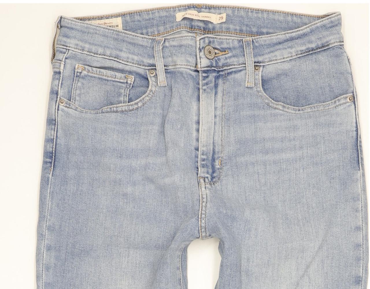 Levi's 721 Blue Skinny Slim Stretch Jeans High Waisted W29 L30