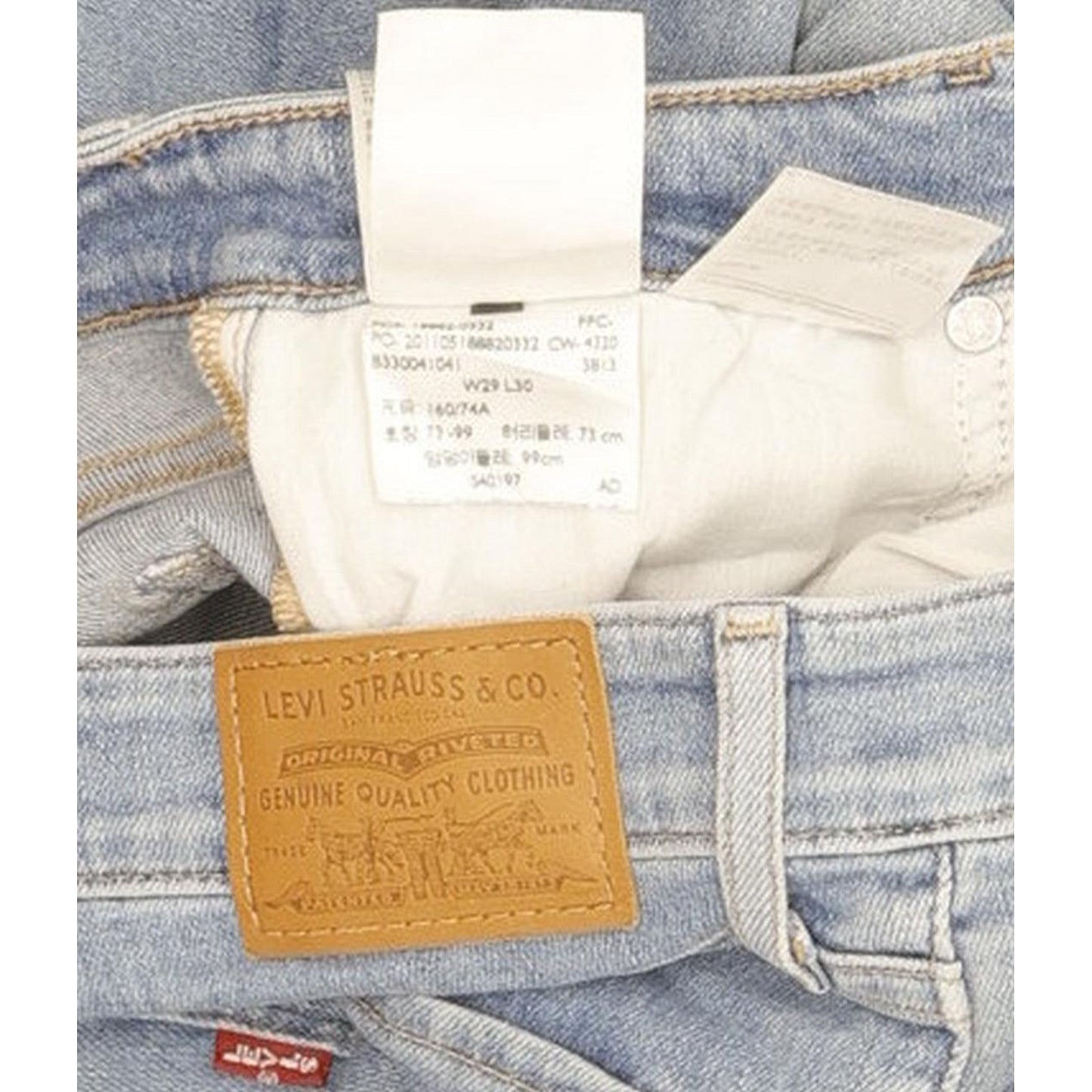 Levi's 721 Blue Skinny Slim Stretch Jeans High Waisted W29 L30
