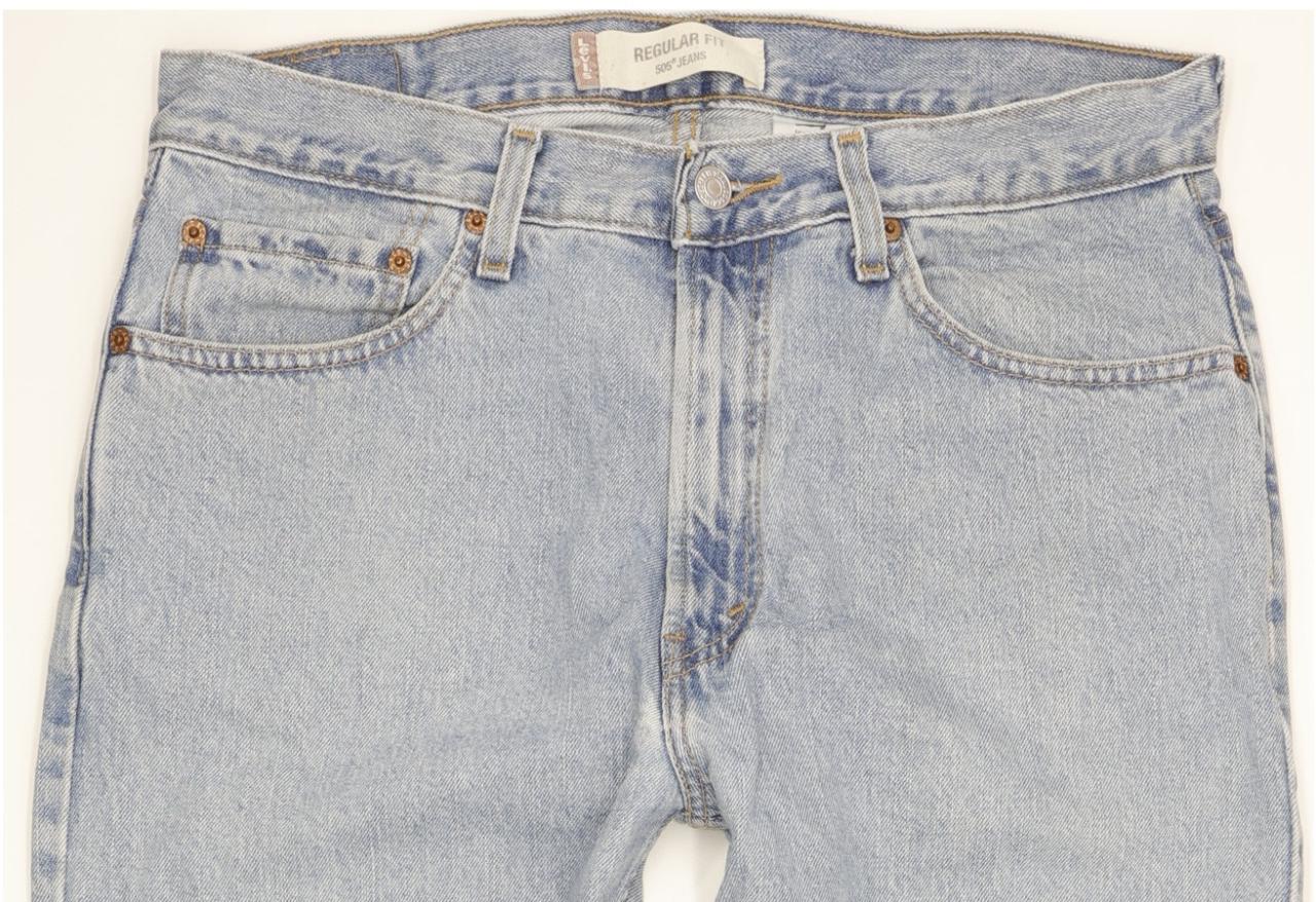Levi's 505 Men Blue Straight Regular Jeans W34 L32