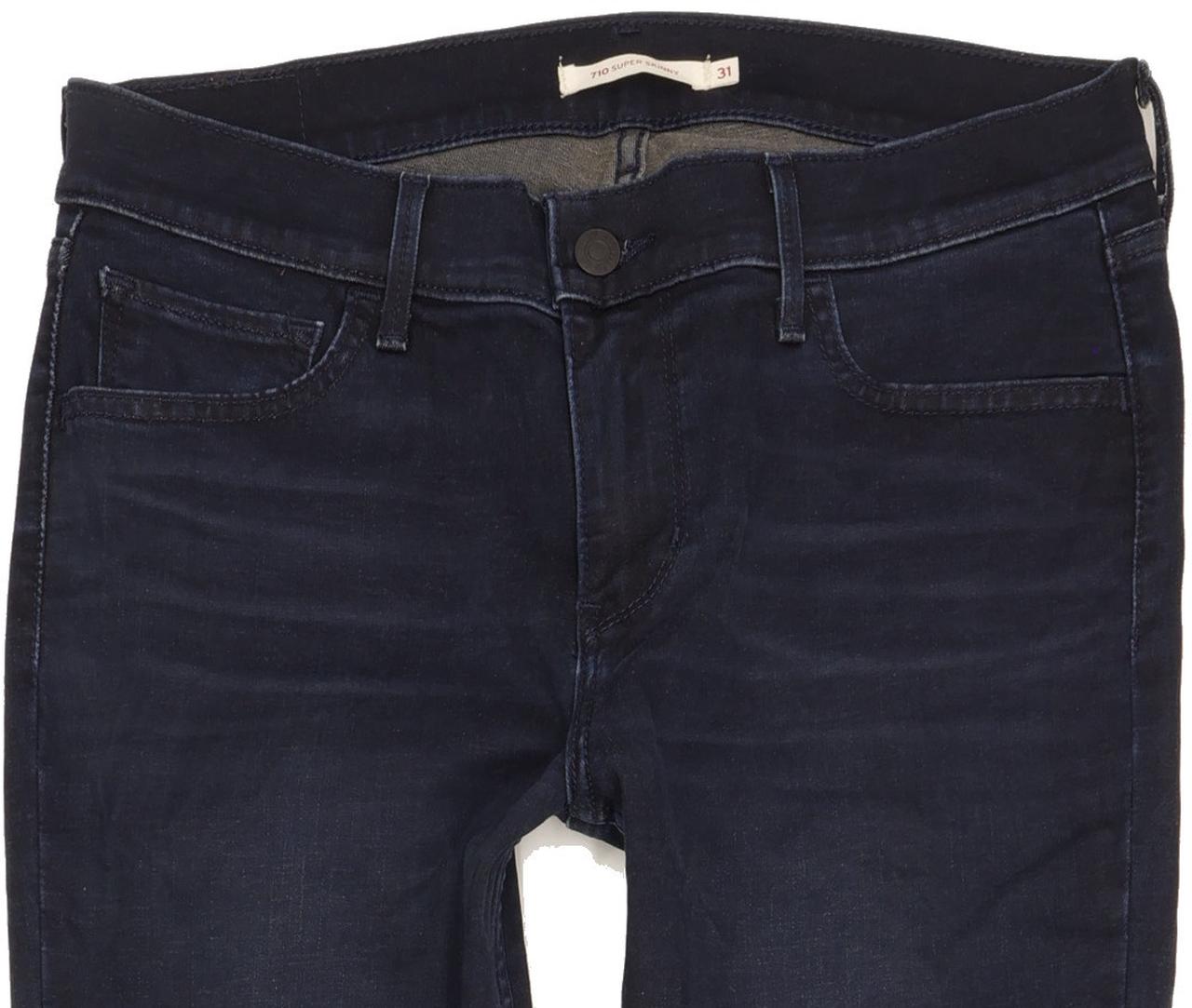 Levi's 710 Super Women Navy Skinny Slim Stretch Jeans W31 L34