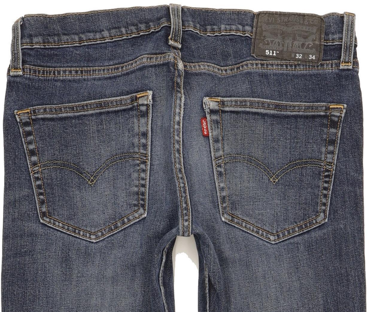 Levi's 511 Men Blue Straight Slim Stretch Jeans W32 L31