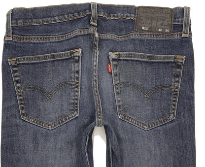 Levi's 511 Men Blue Straight Slim Stretch Jeans W32 L31