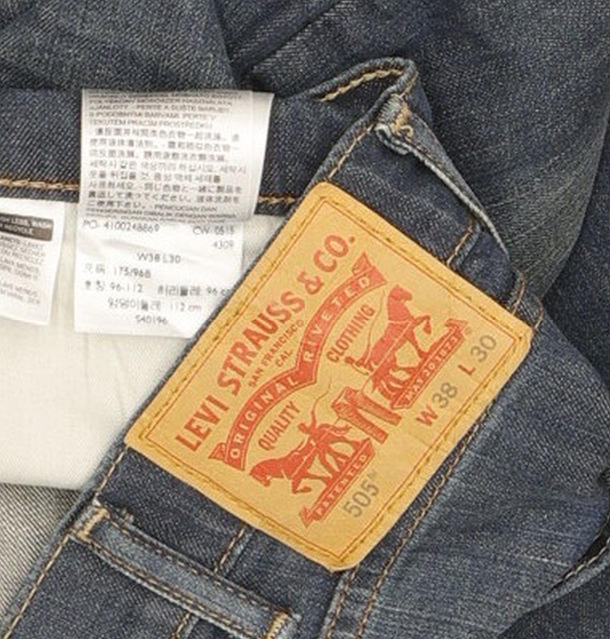 Levi's 505 Men Blue Straight Regular Stretch Jeans W38 L29
