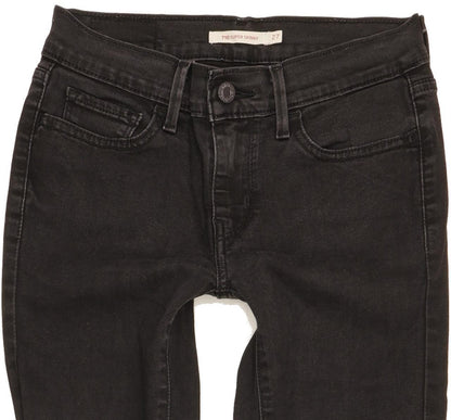 Levi's 710 Super Women Black Skinny Slim Stretch Jeans W27 L29
