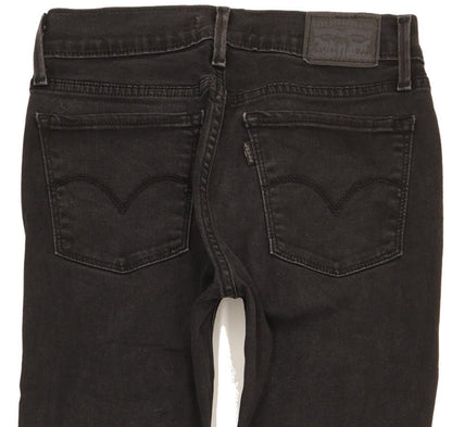 Levi's 710 Super Women Black Skinny Slim Stretch Jeans W27 L29