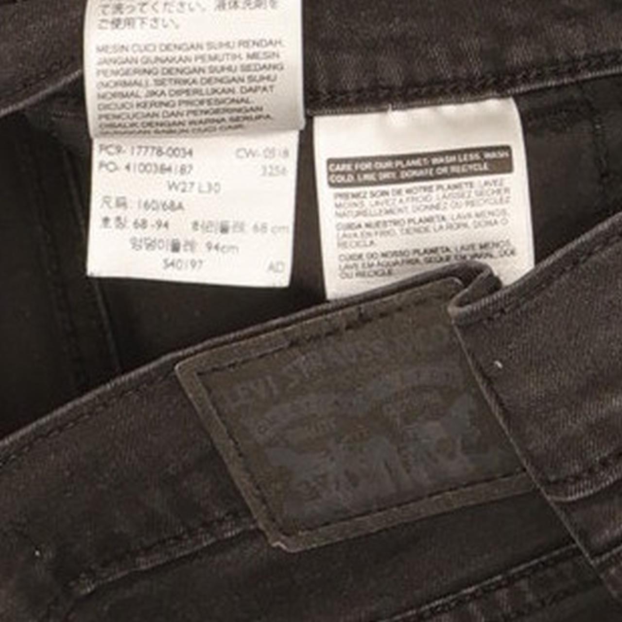 Levi's 710 Super Women Black Skinny Slim Stretch Jeans W27 L29
