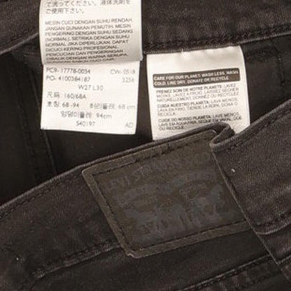 Levi's 710 Super Women Black Skinny Slim Stretch Jeans W27 L29
