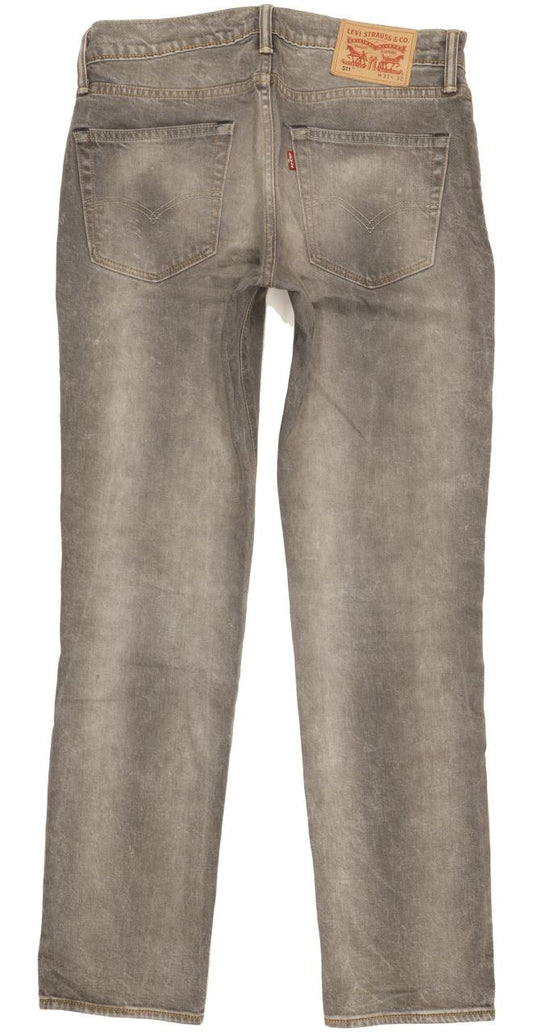 Levi's 511 Men Grey Straight Slim Stretch Jeans W31 L32