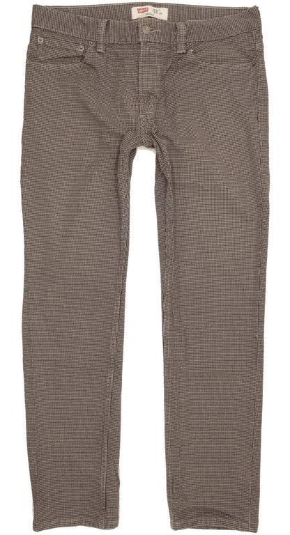 Levi's 511 Men Grey Straight Slim Stretch Jeans W34 L31