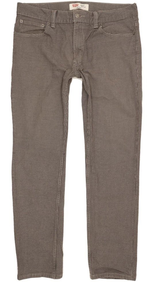 Levi's 511 Men Grey Straight Slim Stretch Jeans W34 L31