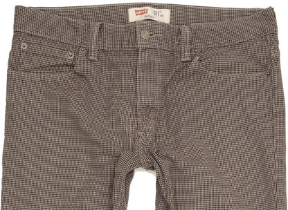 Levi's 511 Men Grey Straight Slim Stretch Jeans W34 L31