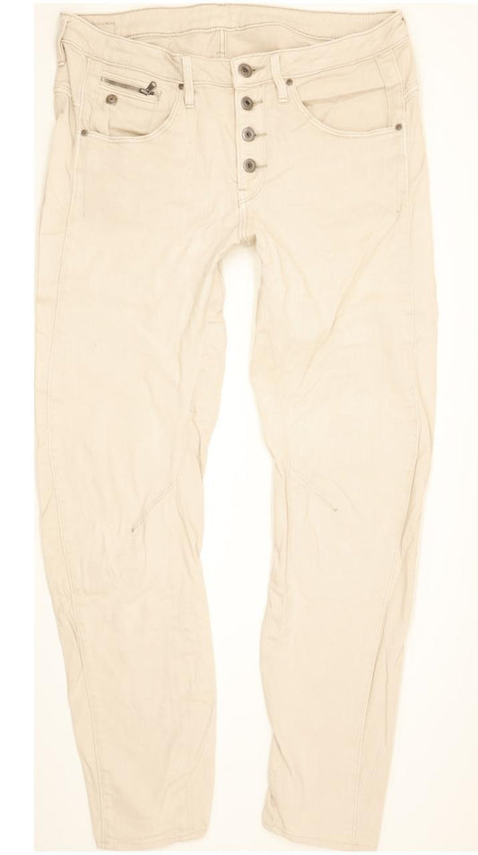 G-Star Arc 3D Women Beige Tapered Slim Boyfriend Stretch Jeans W29 L31