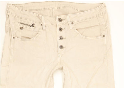 G-Star Arc 3D Women Beige Tapered Slim Boyfriend Stretch Jeans W29 L31