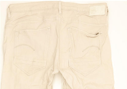 G-Star Arc 3D Women Beige Tapered Slim Boyfriend Stretch Jeans W29 L31