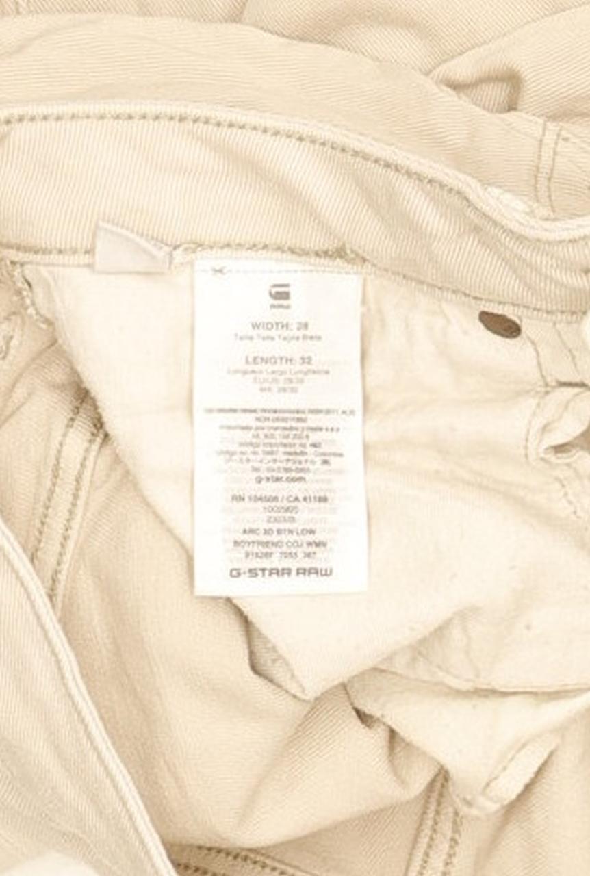 G-Star Arc 3D Women Beige Tapered Slim Boyfriend Stretch Jeans W29 L31