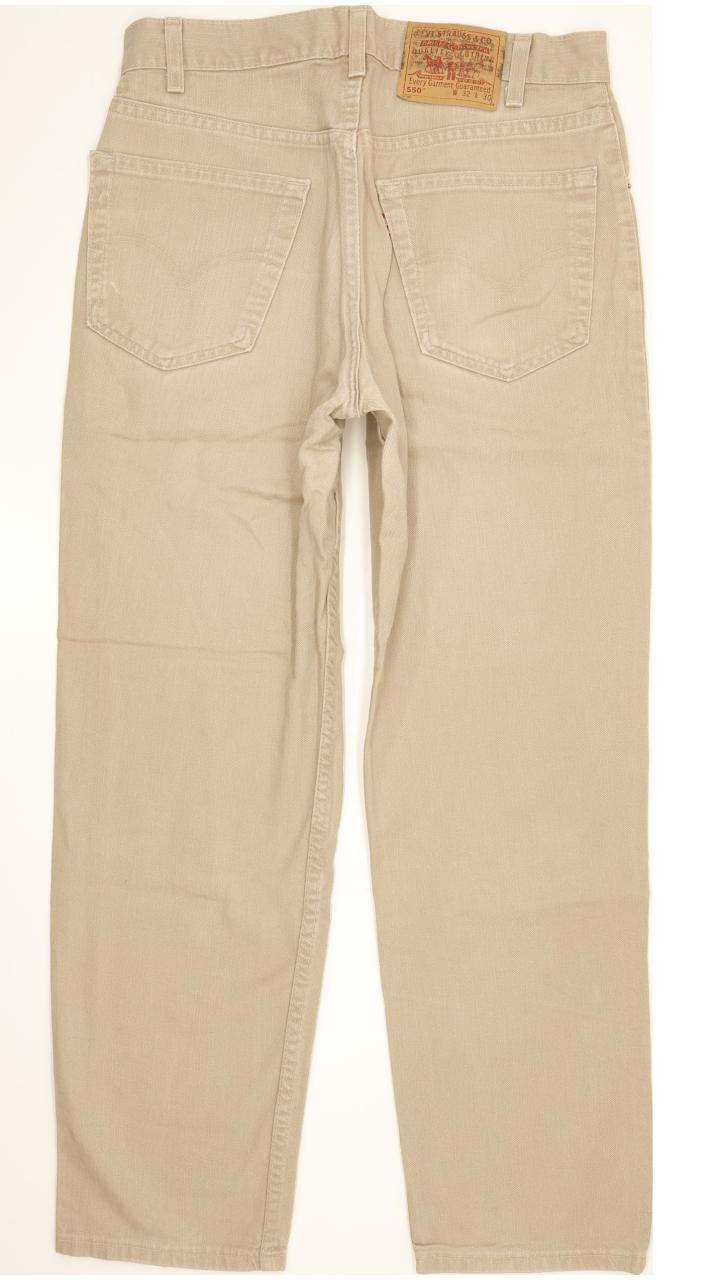 Levi's 550 Made in USA Men Beige Tapered Relaxed Jeans W32 L29