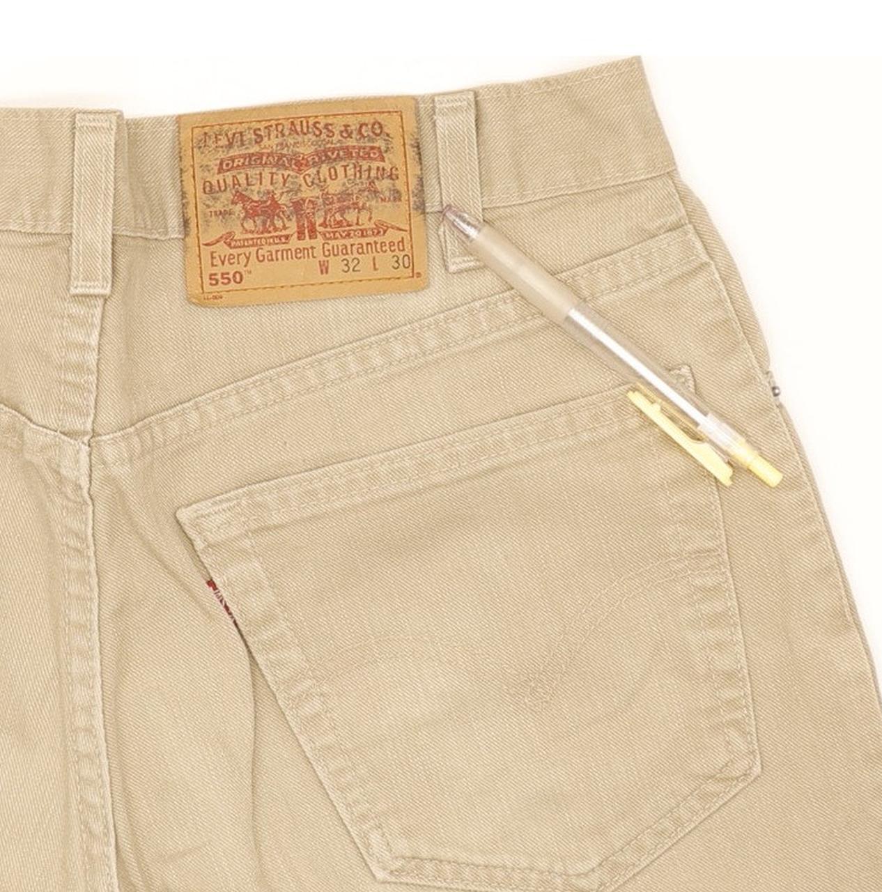 Levi's 550 Made in USA Men Beige Tapered Relaxed Jeans W32 L29