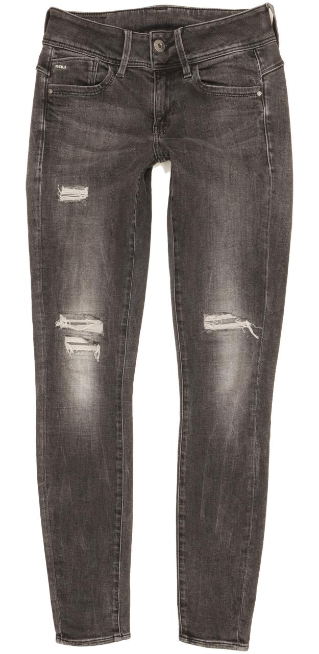 G-Star Lynn Mid Women Charcoal Skinny Slim Stretch Jeans W28 L31