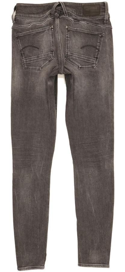 G-Star Lynn Mid Women Charcoal Skinny Slim Stretch Jeans W28 L31