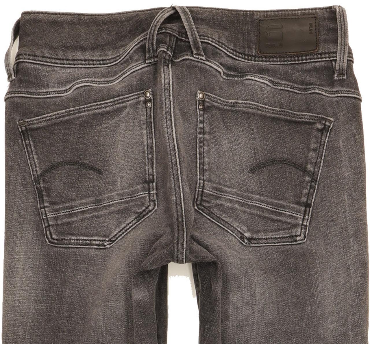 G-Star Lynn Mid Women Charcoal Skinny Slim Stretch Jeans W28 L31
