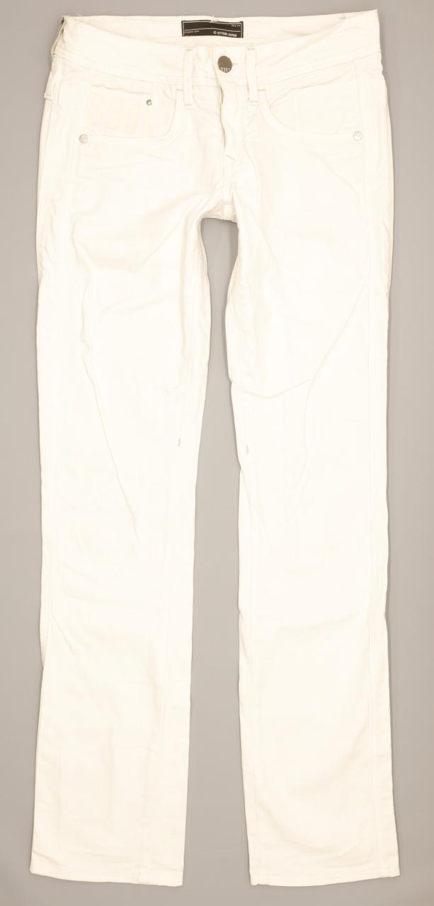 G-Star Saville Women White Straight Slim Jeans W28 L34