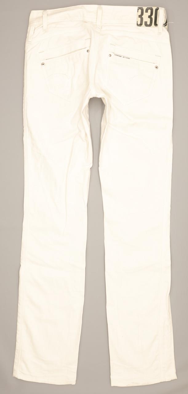 G-Star Saville Women White Straight Slim Jeans W28 L34