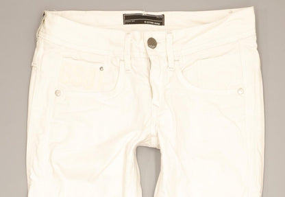 G-Star Saville Women White Straight Slim Jeans W28 L34