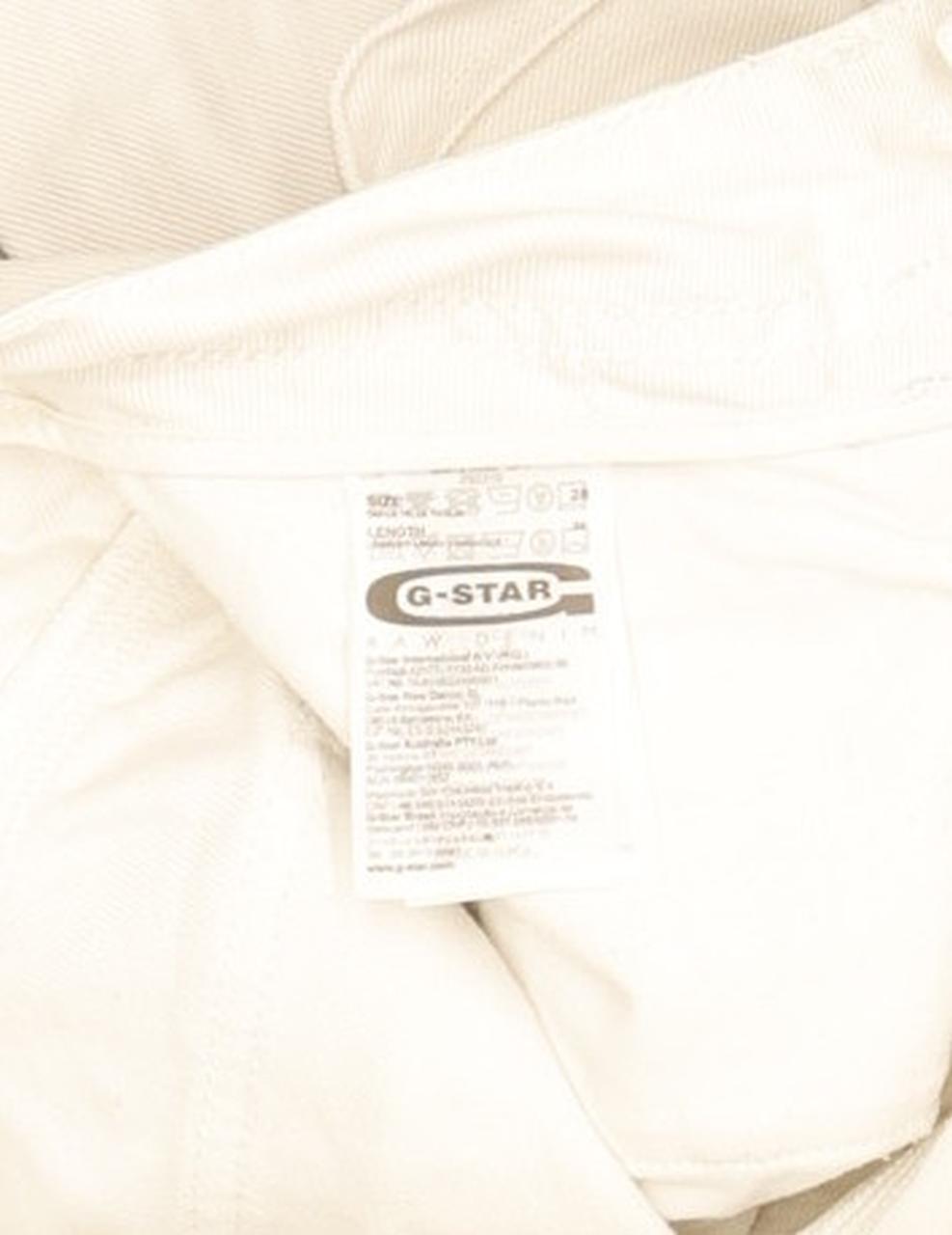 G-Star Saville Women White Straight Slim Jeans W28 L34