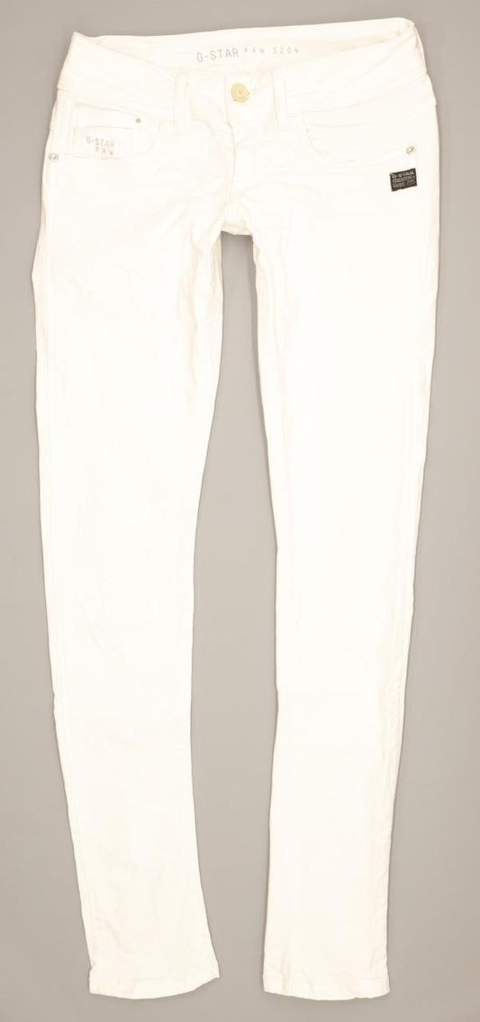 G-Star Midge Cody Women White Skinny Slim Jeans W28 L33