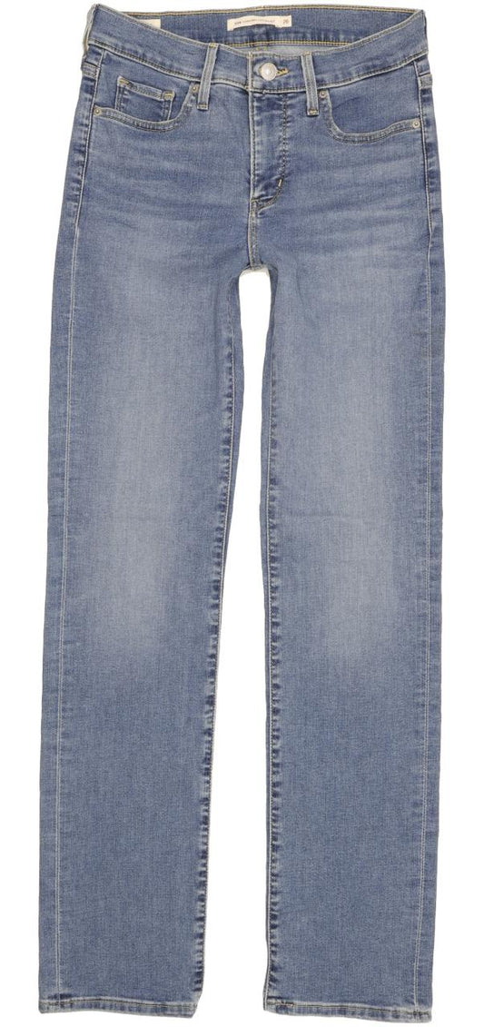 Levi's 314 Shaping Women Blue Straight Slim Stretch Jeans W26 L32