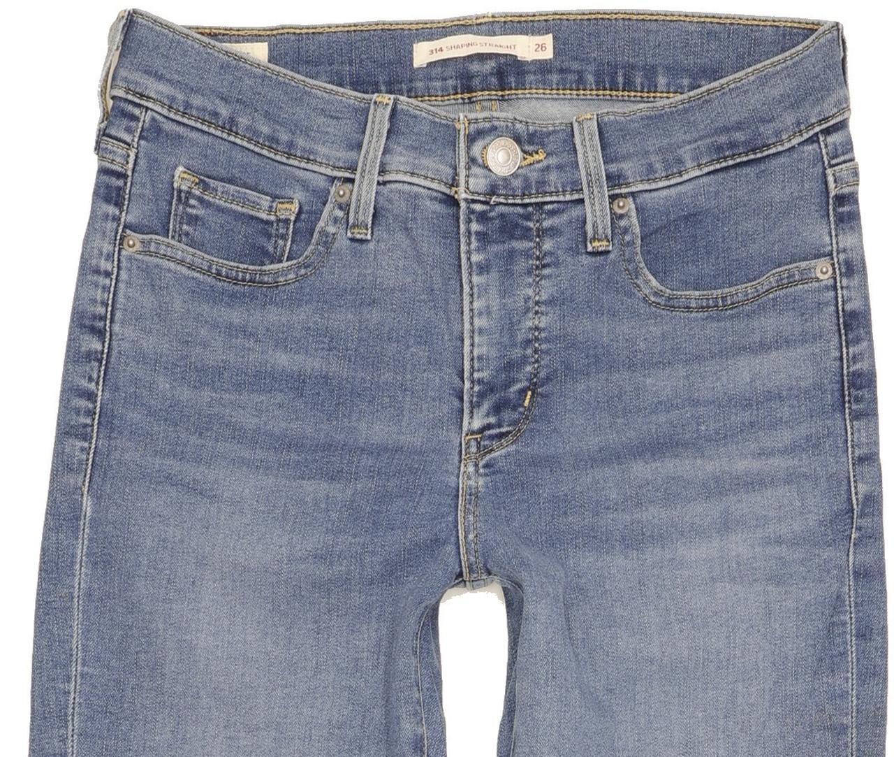 Levi's 314 Shaping Women Blue Straight Slim Stretch Jeans W26 L32