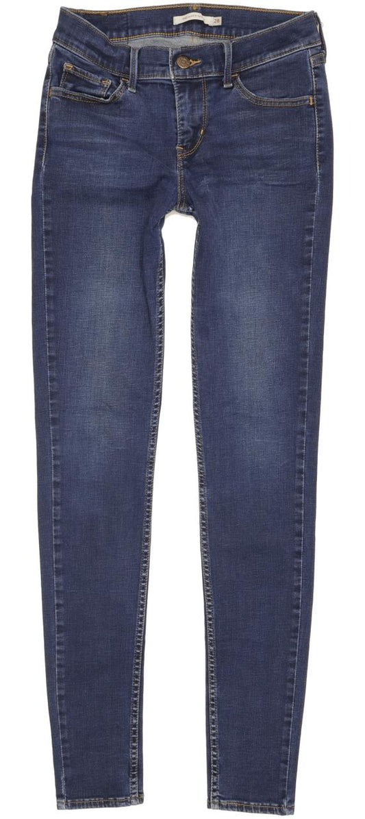 Levi's 710 Super Women Blue Skinny Slim Stretch Jeans W28 L31