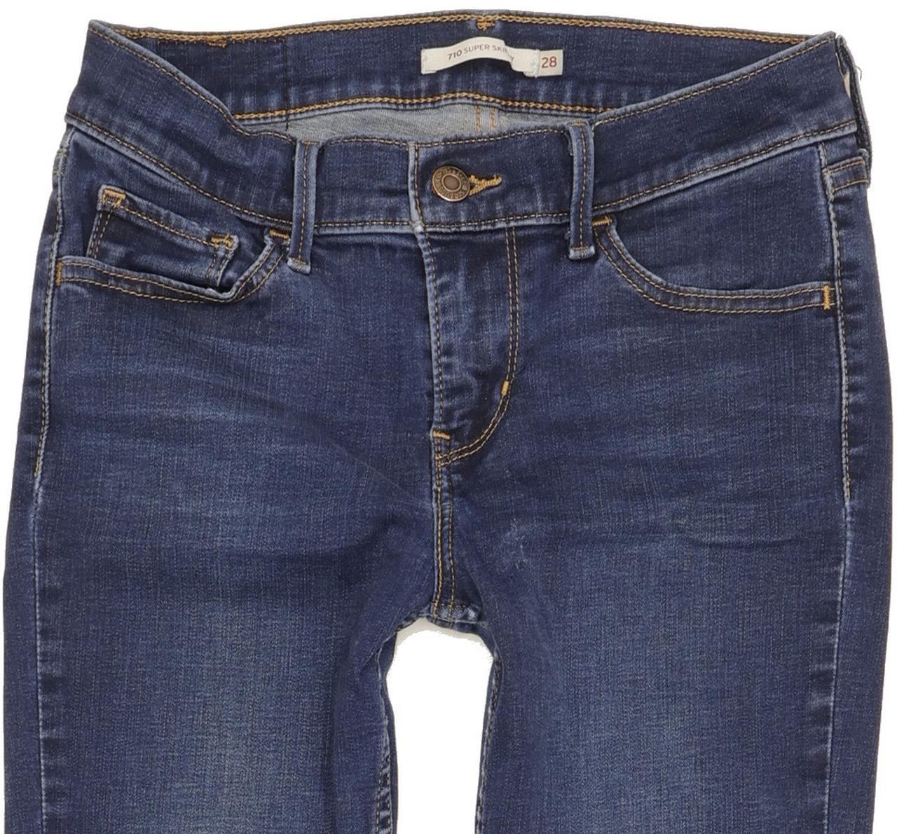 Levi's 710 Super Women Blue Skinny Slim Stretch Jeans W28 L31