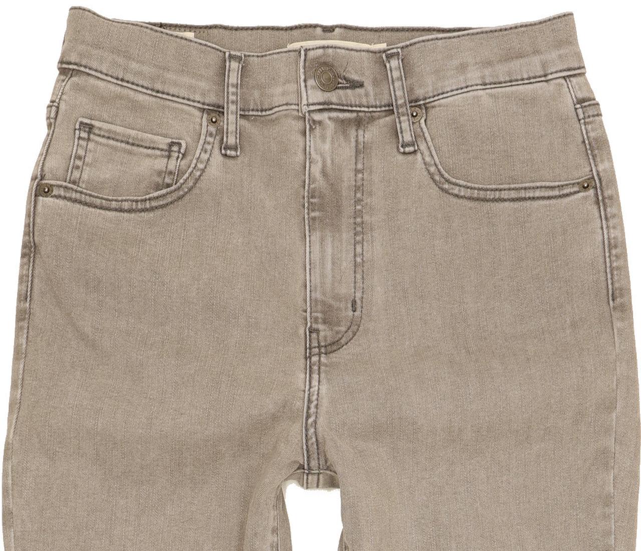 Levi's Mile Grey Skinny Slim Stretch Jeans High Waisted W28 L32
