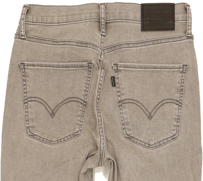 Levi's Mile Grey Skinny Slim Stretch Jeans High Waisted W28 L32