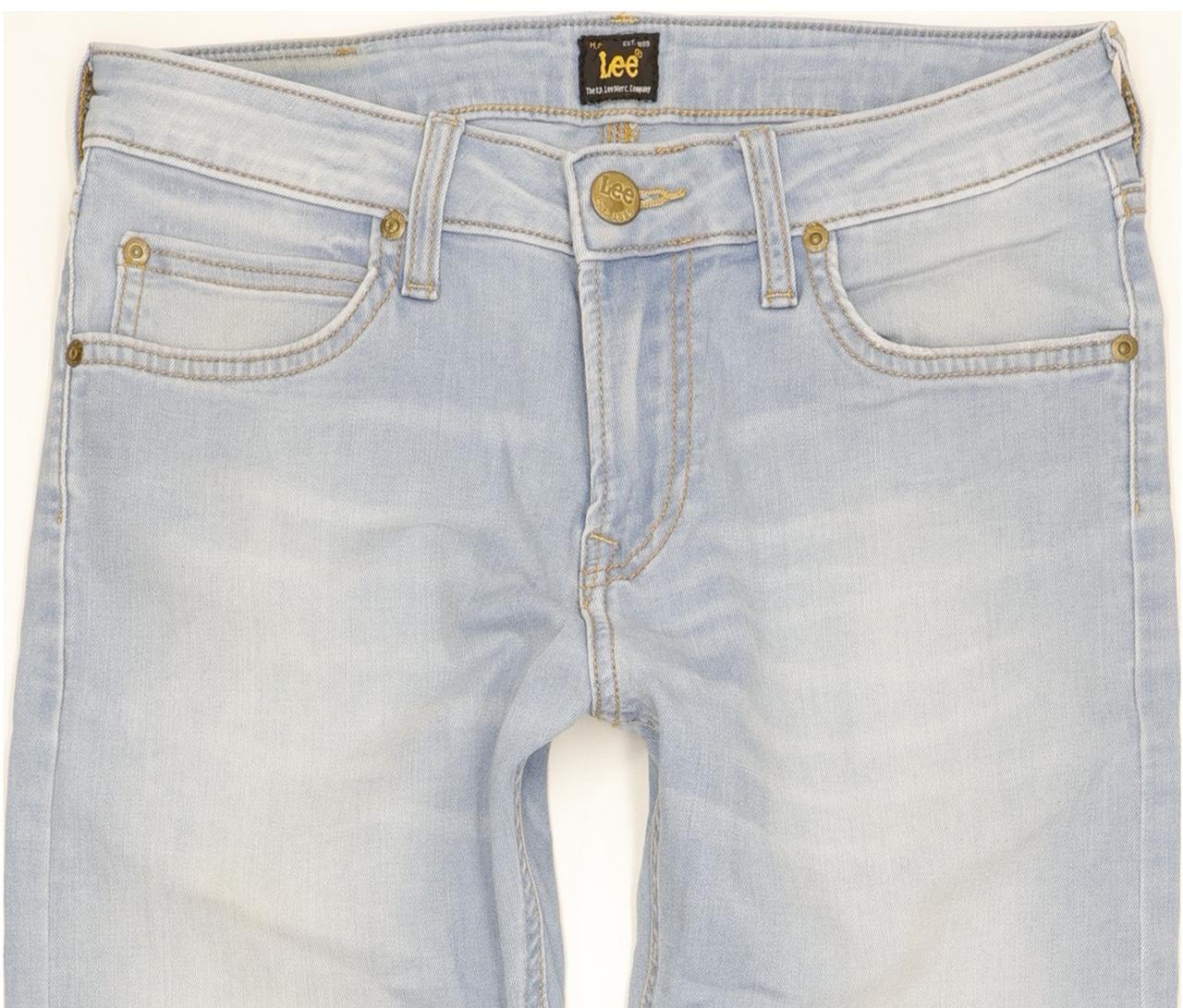 Lee Malone Women Blue Skinny Slim Stretch Jeans W28 L30